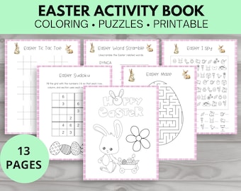 Libro de actividades de Pascua imprimible - Libro para niños ocupados