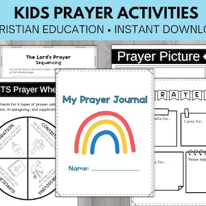 Kids Prayer Activities Printable Bundle