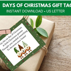 12 Days of Christmas Gift Tags