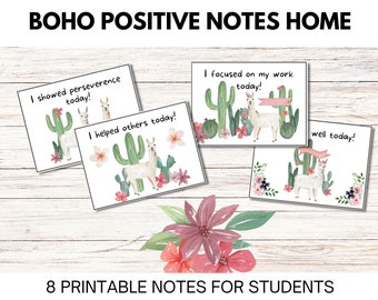Cactus Llama Positive Notes Home