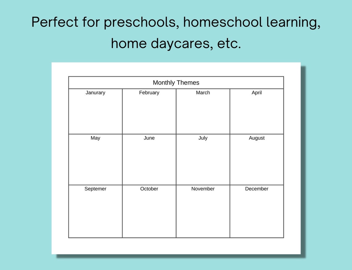Printable Preschool Planner / Daycare Planner - Etsy