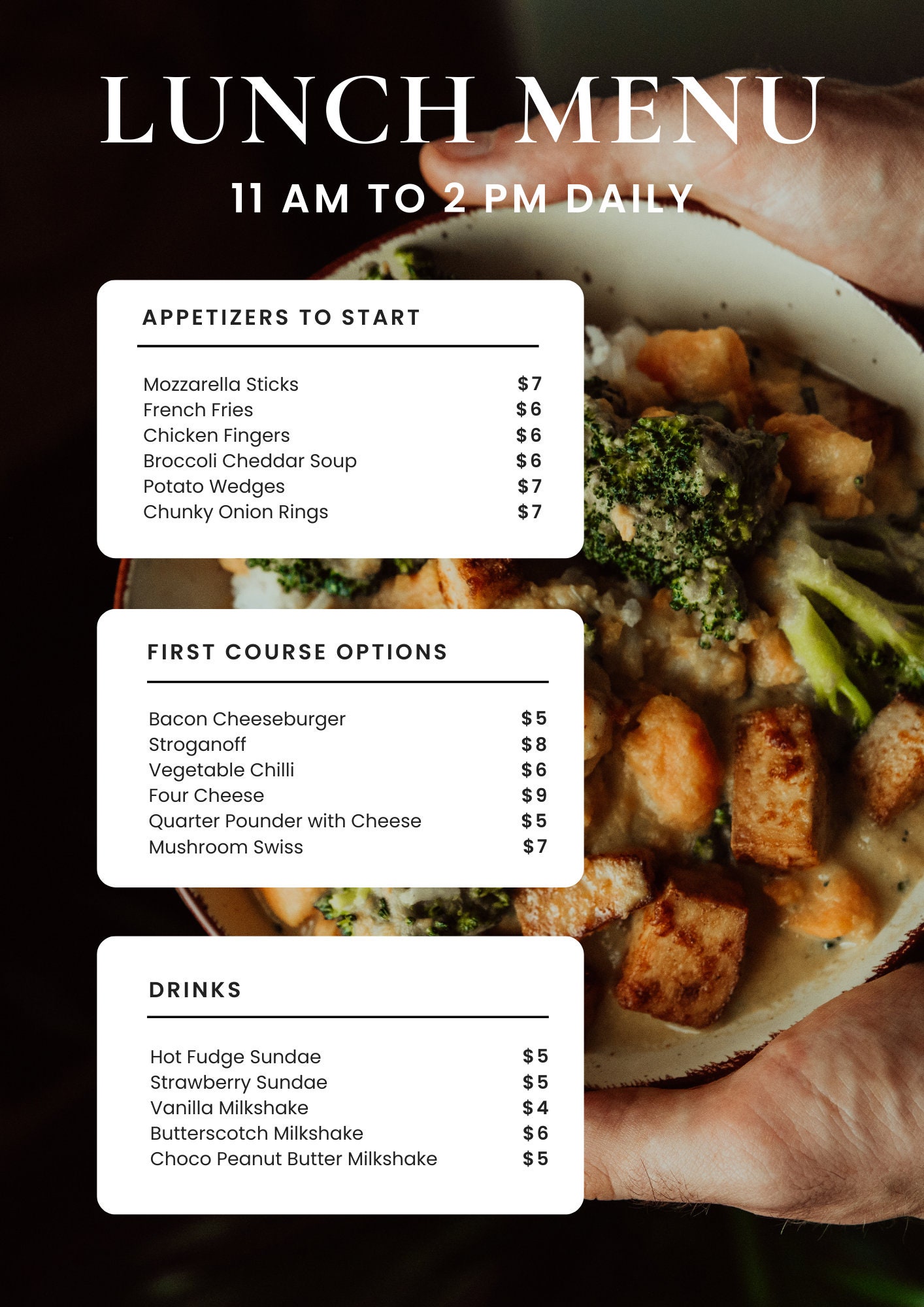 10 Restaurant Menu Templates to Edit in Canva Etsy
