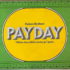 Vintage 1974 Parker Brothers PAYDAY Board Game 100% Complete Green