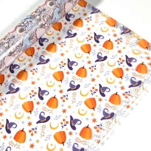 TPU Vinyl Roll Witchy Critters, Halloween Fabric, Jelly Vinyl Fabric, Faux Leather, Printed Jelly Vinyl, Craft Supplies, Bag Making, Fabric