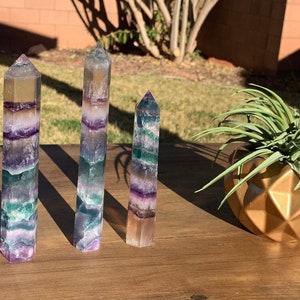 Tall Rainbow Fluorite Tower