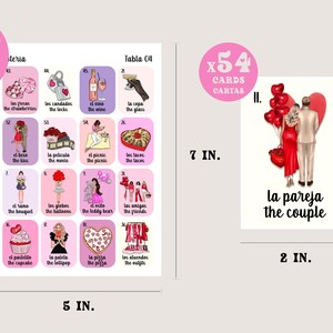 Boho Minimalist Valentine's Loteria, Mexican Loteria, Galentine's, San Valentin, Girls Night, Bilingual, 50 Players, Canva, VL001 imagem 8