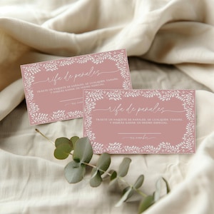 Pink Cielito Lindo Talavera Baby Shower Diaper Raffle Card en Español, Plantilla Editable, Digital, Rifa de Pañales, Español, Canva, CLPT001