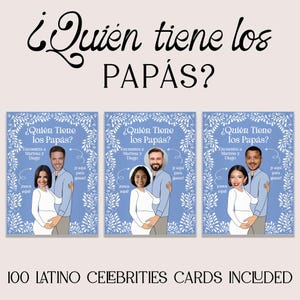 Blue Cielito Lindo Baby Shower Game: Quien Tiene Los Papás, Editable (Digital)