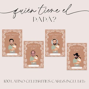 Baby shower ispirato alla Talavera messicana "Barro Cielito Lindo": chi ha il papà del bambino? Modello di gioco modificabile, elegante digitale, Canva, CLBT002