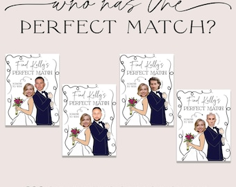 Juego de raspadito "Quién tiene la pareja perfecta", "Quién tiene al novio", Juego editable para despedida de soltera, Juegos para despedidas de soltera, Juegos divertidos, Canva