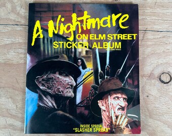 Vintage 1984 A Nightmare on Elm Street Freddy Krueger Sticker Album Book NEW NOS, Vintage Freddy Krueger