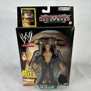 Jakks Pacific WWE Superstars Uncovered The Rock Action Figure 2002 NEW Vintage, Vintage Wrestling Action Figure, Wwe Action Figure, Wwe Gift