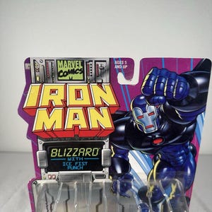 Marvel Comics ToyBiz 1995 Iron Man - Blizzard Action Figure Vintage NEW SEALED, Vintage Marvel Action Figure, Iron Man Action Figure image 2