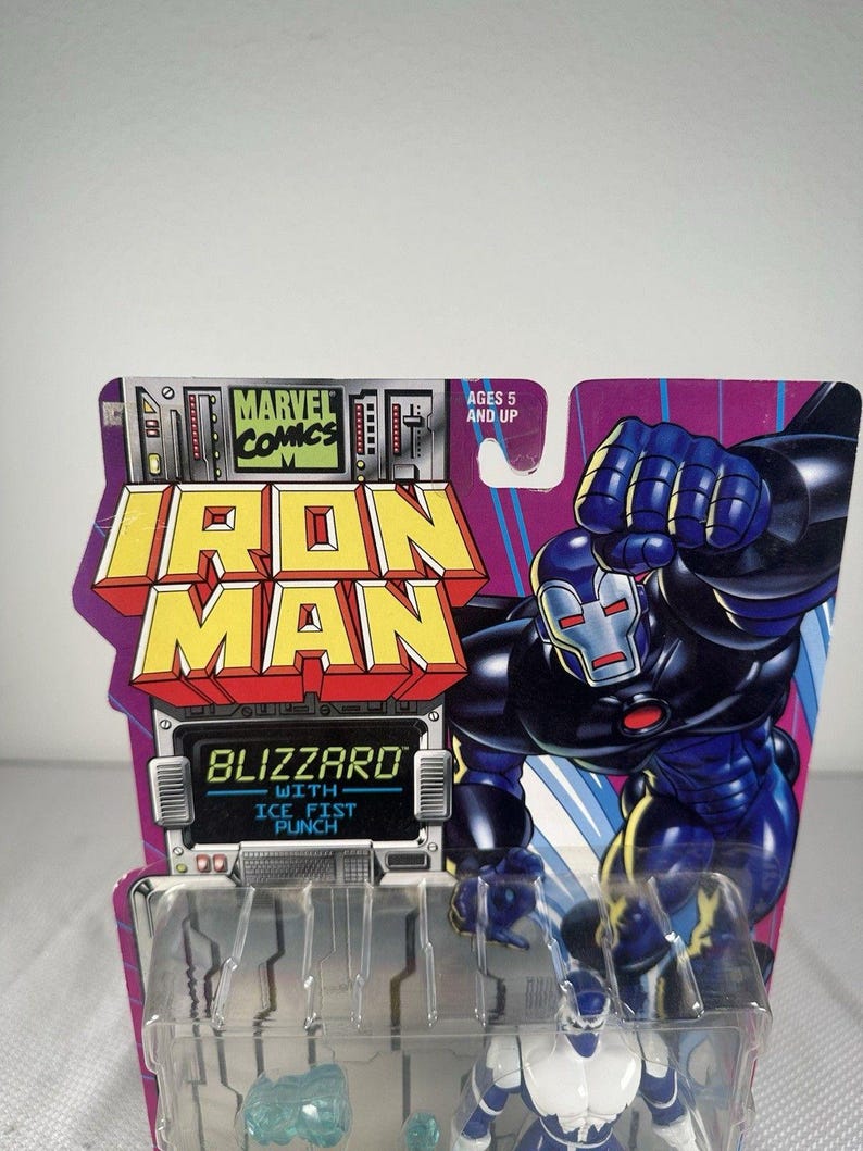 Marvel Comics ToyBiz 1995 Iron Man - Blizzard Action Figure Vintage NEW SEALED, Vintage Marvel Action Figure, Iron Man Action Figure image 2