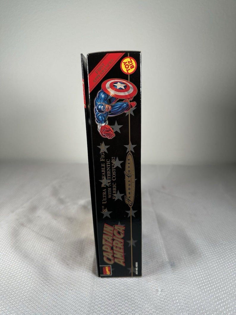 Toy Biz Marvel Famous Cover Series 8" Action Figure Captain America NEW 1998, Marvel Action Figure, Marvel Gift, Marvel Toy, Marvel Comics image 5