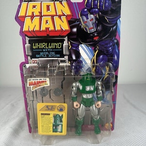 Marvel Comics ToyBiz 1995 Iron Man - Whirlwind Action Figure Vintage NEW SEALED, Vintage Marvel Action Figure, Iron Man Action Figure imagen 1