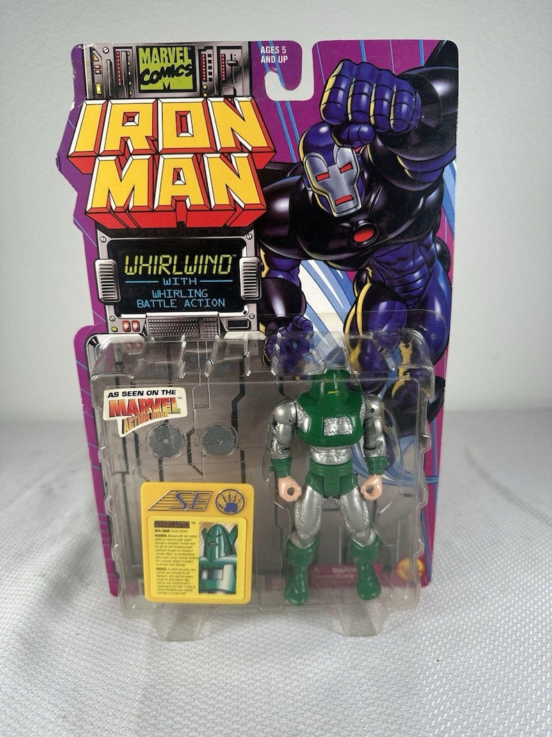 Marvel Comics ToyBiz 1995 Iron Man - Whirlwind Action Figure Vintage NEW SEALED, Vintage Marvel Action Figure, Iron Man Action Figure imagen 1