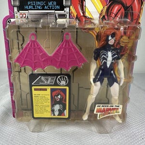 Marvel Comics ToyBiz 1995 Iron Man - Spider Woman Figurka akcji Vintage NEW, Vintage Marvel Figurka akcji, Figurka akcji Iron Man zdjęcie 3