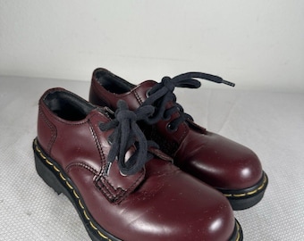Dr Martens 1461 Cherry Red Oxford Smooth Leather Shoes Women's Size 5 Grunge, Dr. Martens Oxfords, Doc Martens Shoes, Oxford Shoes