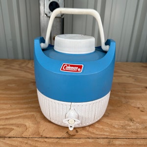 Distributeur isotherme Coleman vintage 1 gallon d'eau avec bec verseur bleu et blanc fabriqué aux États-Unis, carafe à eau Coleman vintage, refroidisseur Coleman vintage - France