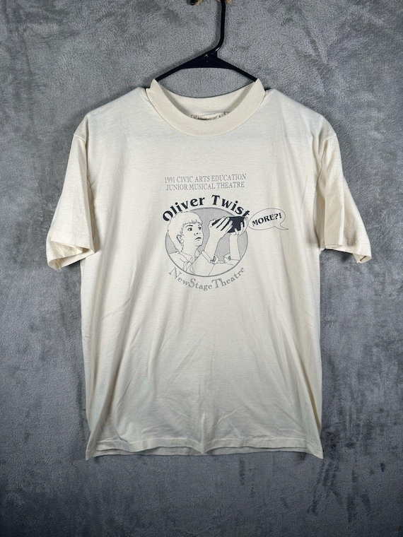 Vintage Oliver Twist 1991 Theatre T-shirt Men's Large White USA