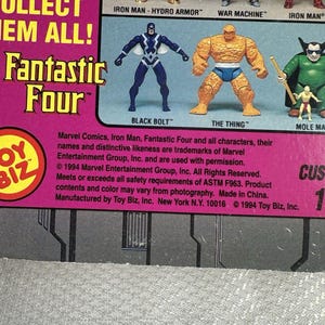 Figura de acción vintage de Iron Man - Blacklash de Marvel Comics ToyBiz de 1995, NUEVA Y SELLADA. Figura de acción vintage de Marvel. Figura de acción de Iron Man. imagen 7