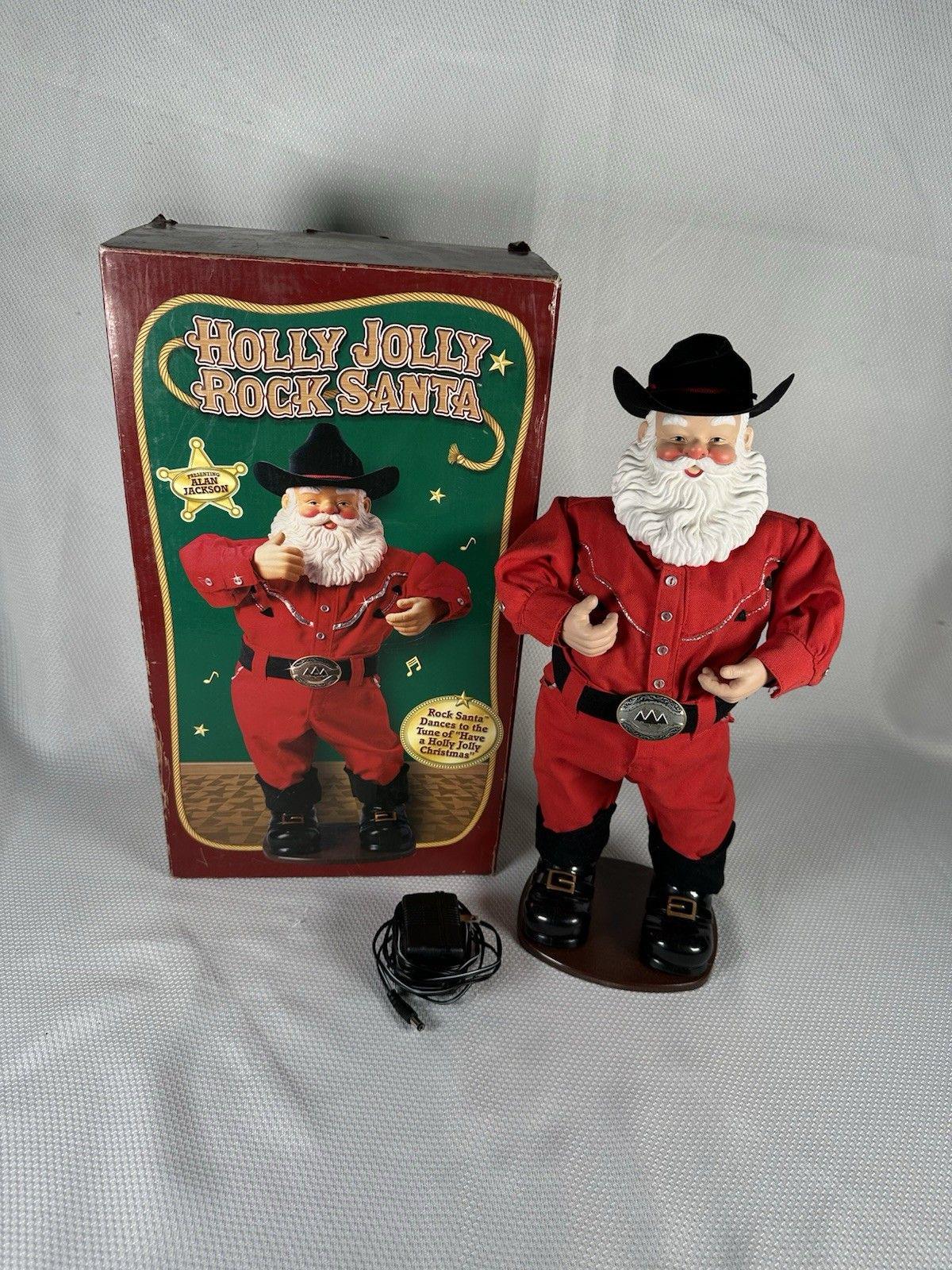 Holly Jolly Rock Santa Singing Hip Swingin' Santa Cowboy 1999 Alan