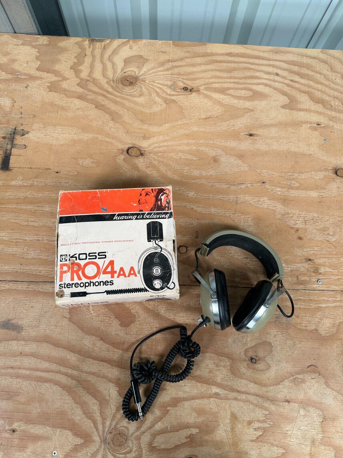 Vintage Koss Pro 4aat Koss Pro-4AA Studio Quality Headphones Black