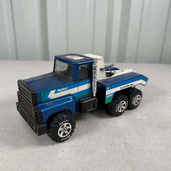 Vintage Nylint Tow Truck Wrecker "You Call Wheel Haul" Blue 24 Hour Towing Truck, Vintage Toy Tow Truck, Vintage Tow Truck