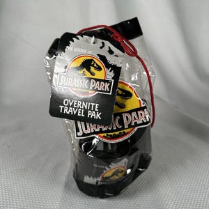 Vintage The Lodge at Jurassic Park Overnite Travel Pak NEW 1992 Package, Vintage Jurassic Park Collectible Gift, Jurassic Park Movie