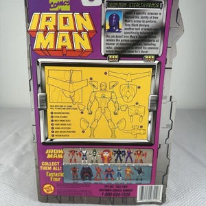 Vintage Marvel Comics ToyBiz 1995 Iron Man - Stealth Armor Action Figure , Vintage Marvel Action Figure, Iron Man Action Figure image 6