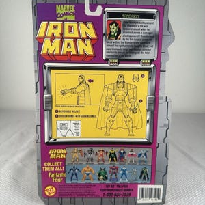 Marvel Comics ToyBiz 1995 Iron Man - Mandarin Light Up Action Figure Vintage NEW, Vintage Marvel Action Figure, Iron Man Action Figure image 6