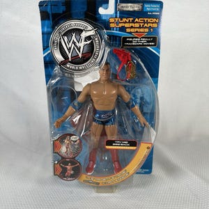 WWF Stunt Action Superstars Kurt Angle Action Figure 2001 Jakks Pacific NEW, Vintage Wrestling Action Figure, Wwe Action Figure, Wwe Gift