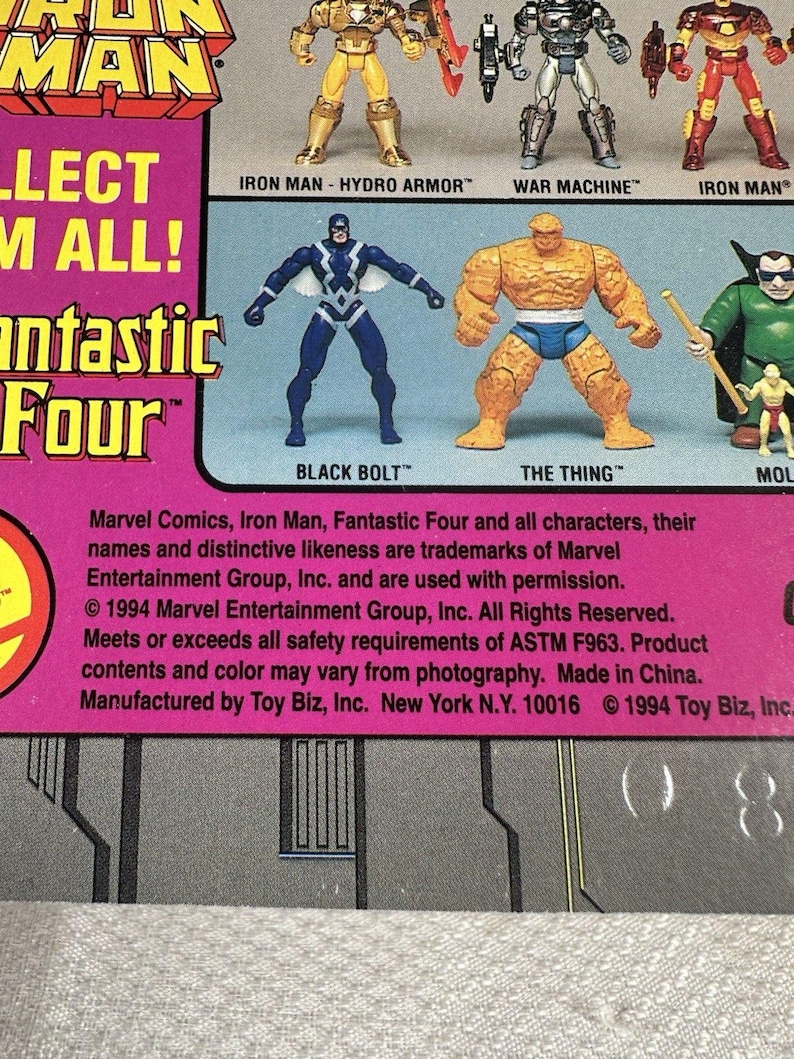 Marvel Comics ToyBiz 1995 Iron Man Hydro Armor Action Figure Vintage NEW SEALED, Vintage Marvel Action Figure, Iron Man Action Figure image 7