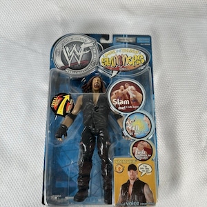 WWF Back Talkin Slammers Series 3 Undertaker Wrestling Action Figure 2002 Jakks, Vintage Wrestling Action Figure Wwe Action Figure, Wwe Gift