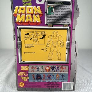 Marvel Comics ToyBiz 1995 Iron Man - Whirlwind Action Figure Vintage NEW SEALED, Vintage Marvel Action Figure, Iron Man Action Figure imagen 6