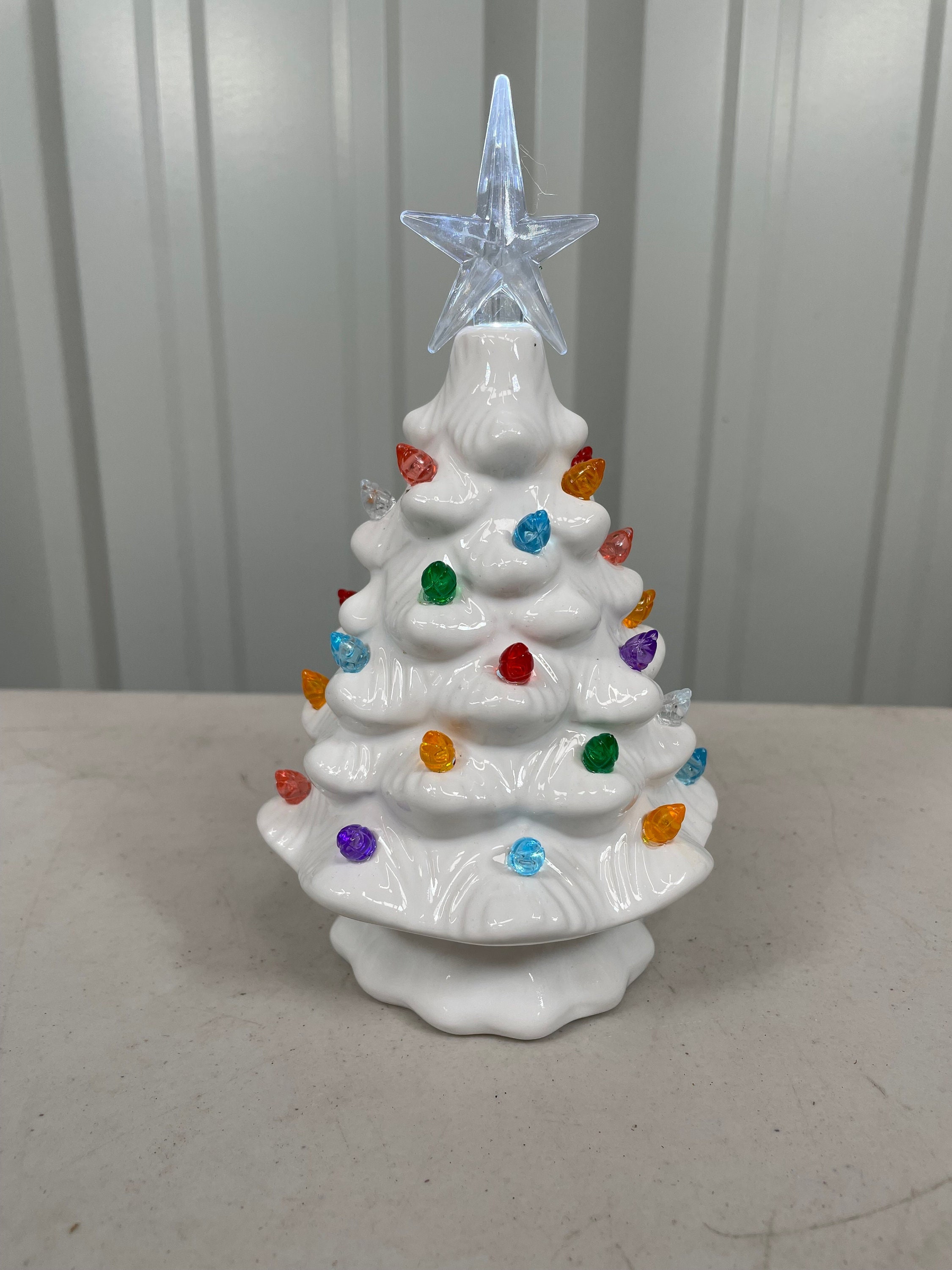 Vintage white 2024 ceramic christmas tree