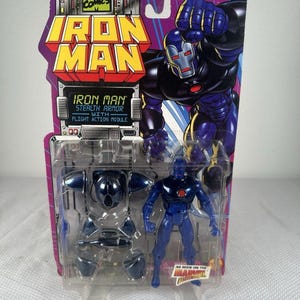 Vintage Marvel Comics ToyBiz 1995 Iron Man - Stealth Armor Action Figure , Vintage Marvel Action Figure, Iron Man Action Figure image 1