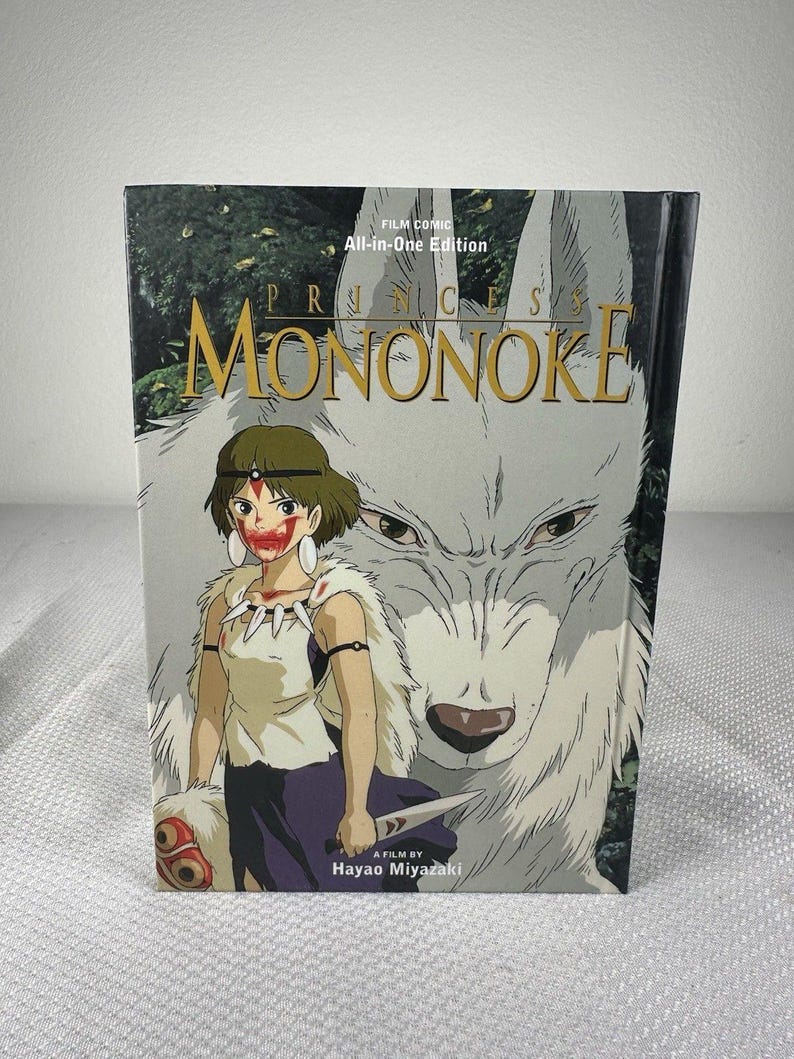 Princess Mononoke Film Comic - All in One Edition Manga Studio Ghibli, Hardcover Comic Book, Manga, Studio Ghibli Gift, Manga Hardcover image 1