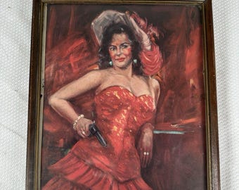 Vintage Pauline Cushman Saloon Performer photo oeuvre encadrée 11 x 9 Ouest des États-Unis, oeuvre d'art vintage Western, oeuvre d'art d'artiste de saloon