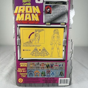 Marvel Comics ToyBiz 1995 Iron Man - Spider Woman Figurka akcji Vintage NEW, Vintage Marvel Figurka akcji, Figurka akcji Iron Man zdjęcie 6