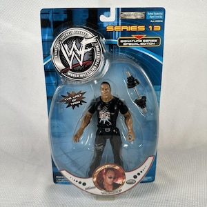 WWF Signature Series 13 The Rock Action Figure Jakks Pacific NEW 2001, Vintage Wrestling Action Figure Wwe Action Figure, Wwe Gift