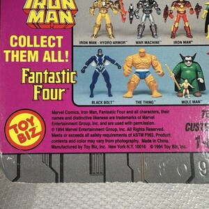 Marvel Comics ToyBiz 1995 Iron Man - Mandarin Light Up Action Figure Vintage NEW, Vintage Marvel Action Figure, Iron Man Action Figure image 7