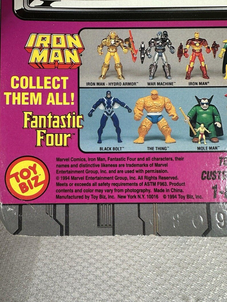 Marvel Comics ToyBiz 1995 Iron Man - Mandarin Light Up Action Figure Vintage NEW, Vintage Marvel Action Figure, Iron Man Action Figure image 7