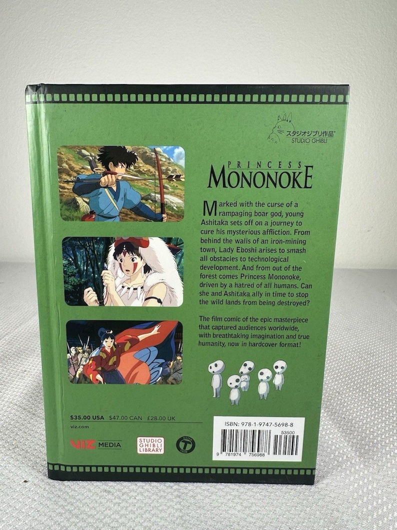 Princess Mononoke Film Comic - All in One Edition Manga Studio Ghibli, Hardcover Comic Book, Manga, Studio Ghibli Gift, Manga Hardcover image 3