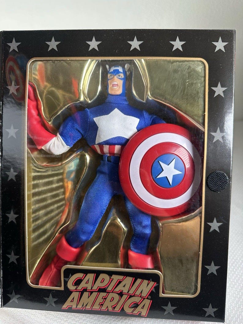Toy Biz Marvel Famous Cover Series 8" Action Figure Captain America NEW 1998, Marvel Action Figure, Marvel Gift, Marvel Toy, Marvel Comics image 8