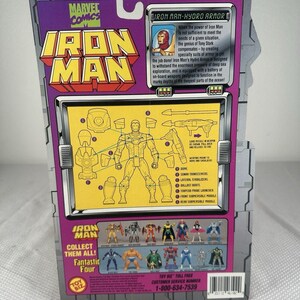 Marvel Comics ToyBiz 1995 Iron Man Hydro Armor Action Figure Vintage NEW SEALED, Vintage Marvel Action Figure, Iron Man Action Figure image 6