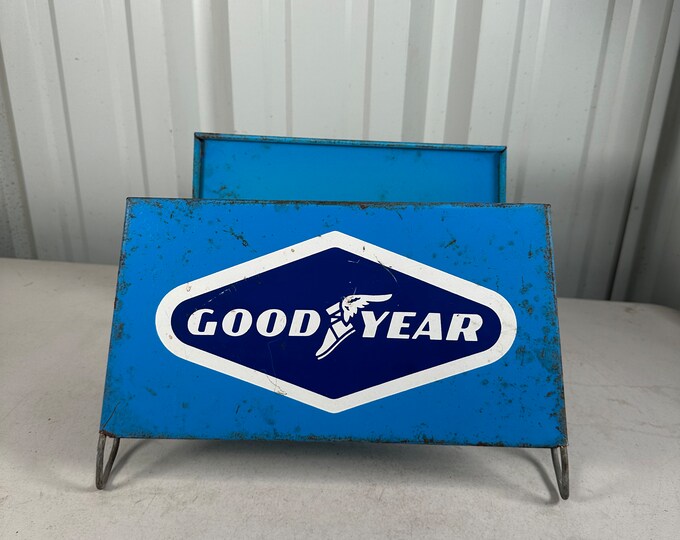 Tire Rack Sign Vintage Goodyear Tire Rack Signs Stand Display Holder Oil Gas Can ...