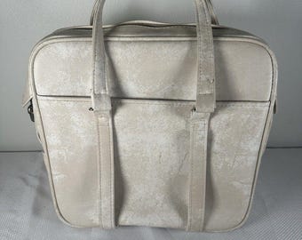 Vintage Samsonite Silhouette Overnight Travel Bag Carry On Beige Luggage, Vintage Samsonite Luggage, Vintage Carry On Luggage