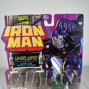 Marvel Comics ToyBiz 1995 Iron Man - Whirlwind Action Figure Vintage NEW SEALED, Vintage Marvel Action Figure, Iron Man Action Figure imagen 2